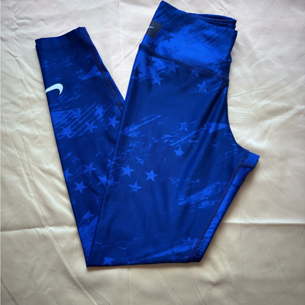 Nike Women's Blue Star Pattern Jeggings - Picture 1 of 5